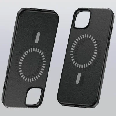 Cover Iphone 15 Pro Magsafe Series Fauxther Baseus - Cluster Black